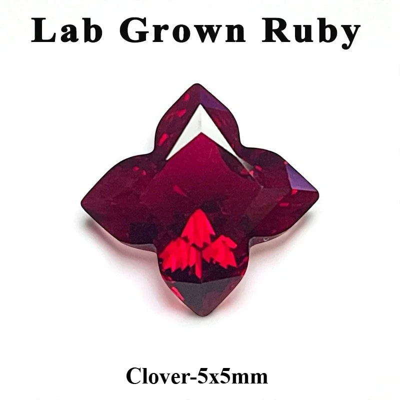 Top Lab Grown Ruby Oval Cut Pigeon Blood Red VVS1 Gemstone For Charms DIY Jewelry Making Selectable Certificate