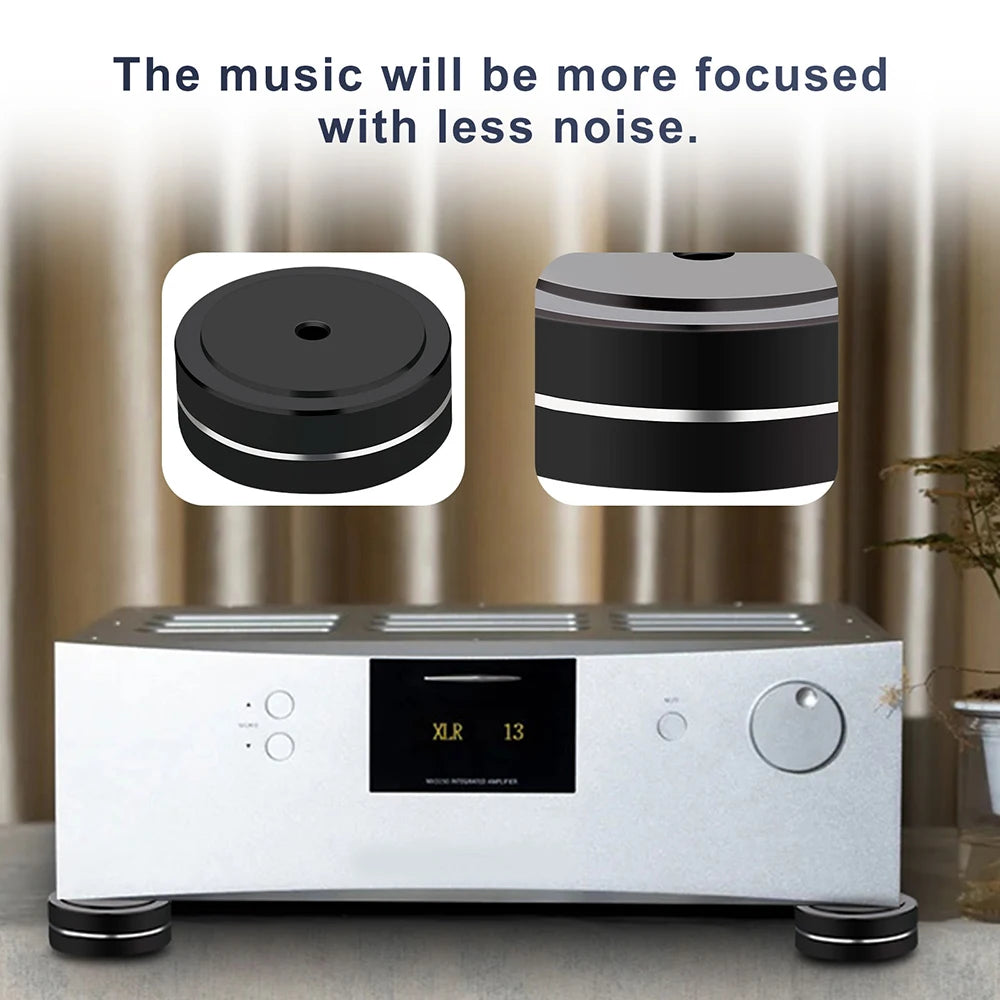 legs for speakers Speaker shoes audio equipment stand spikes amplifier supports Aluminum Feet With Non-Slip Rubber Rings
