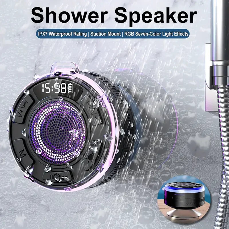 Wireless Bluetooth S3 Speaker IPX7 Waterproof LED Light Strong bass Bluetooth speaker Type-C S3 IPX7 Waterproof 1100mAh with Mic