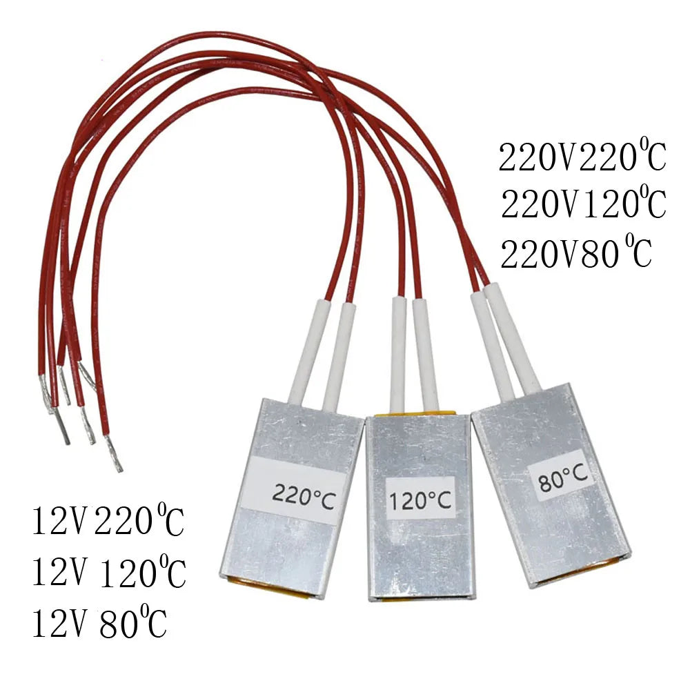 220V/12V 80-220 Degrees Celsius PTC Heaters Heating Element Hair Dryer Accessories Curlers Heater Poultry Incubator 1 Pcs
