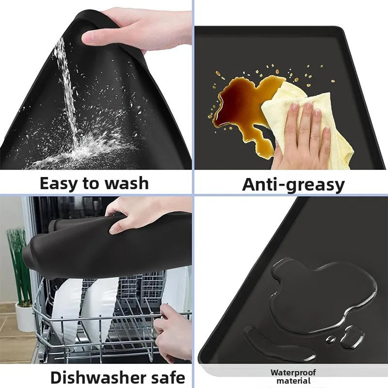 Silicone Washing Machine Mat, Storage Mat, Multi-functional Dustproof and Waterproof Washing Machine, Dryer Top Protection