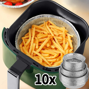 Air Fryer Aluminum Foil Pan Kitchen Supplies Food Containers Square Oven BBQ Tray Oil-proof Non-stick Kitchen Baking Tools