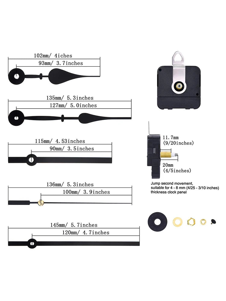 Clock Mechanism Silent Quartz Movement Machine Wall Hands Pointer Set Clockwork Table Hanging DIY Quartz Watch Repair Parts