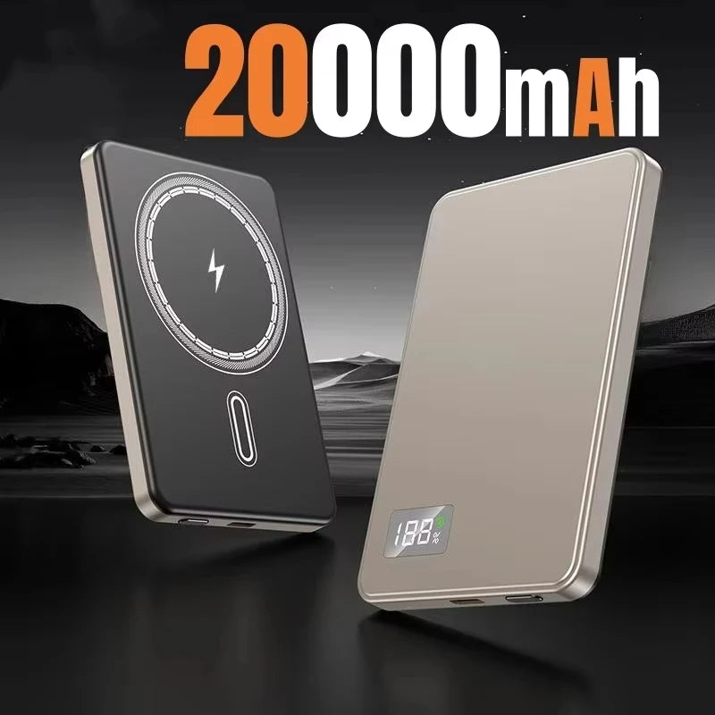 500000mAh Magnetic Power Bank  Fast Charging  Portable Wireless PD22.5W Fast Charging External Battery for Magsafe for iPhone