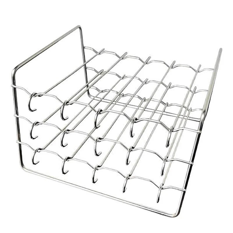 Air Fryer Skewer Stand Vertical Multi-pin Stainless Steel BBQ Holder Air Fryer Accessories Skewers For Grilling Kitchen Tools