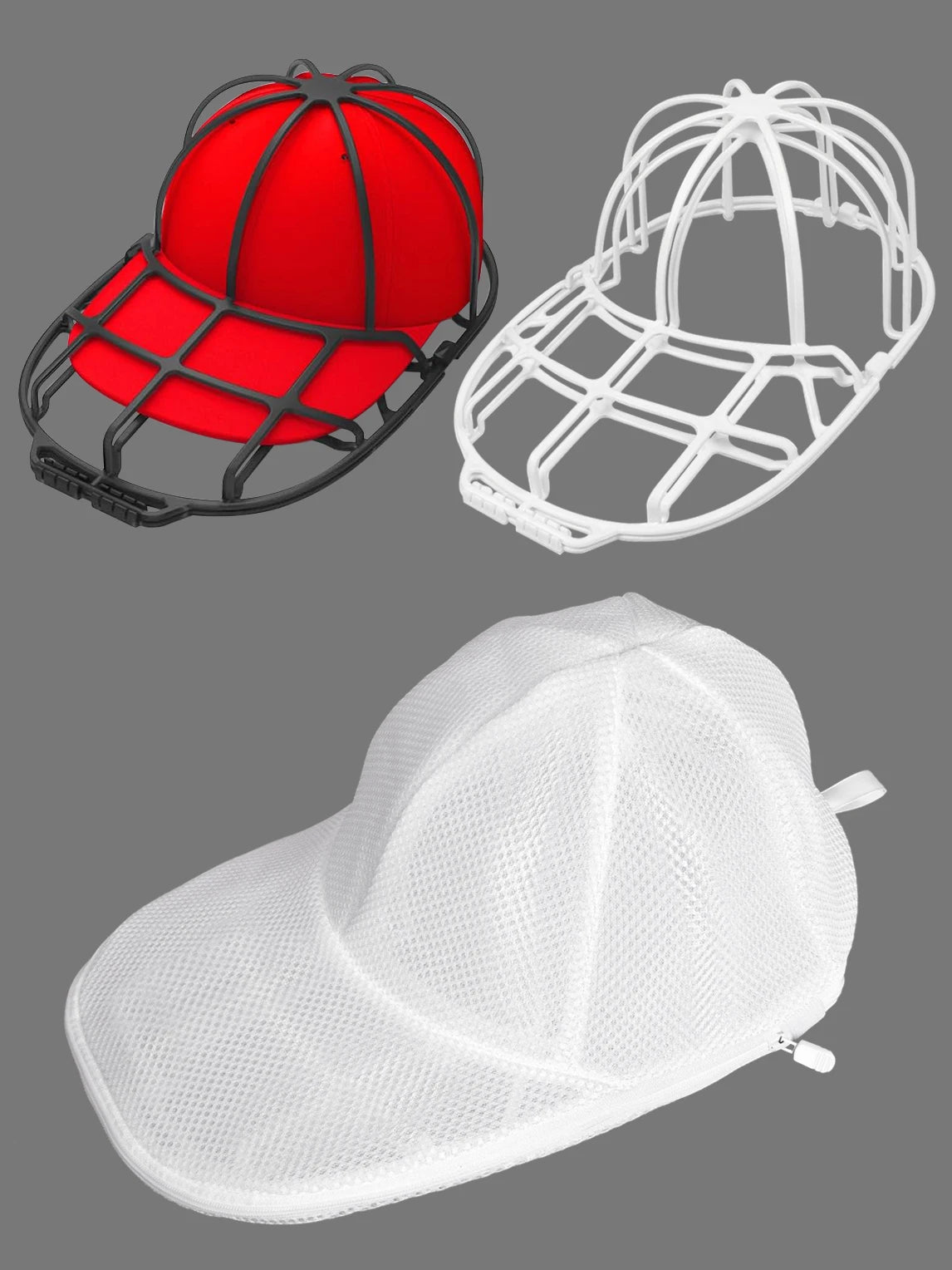 Washing Machine Hat Washing Protector Hat Cleaning Machine Washable Laundry Bag Anti-Deformation Secure Hat Storage Solution