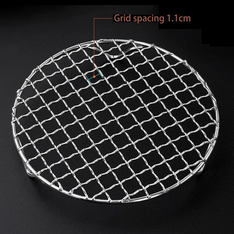 HOT! Round Air Fryer Rack With Legs Stackable Grid Grilling Rack Stainless Steel Anti-corrosion For Home Kitchen Oven Steamer