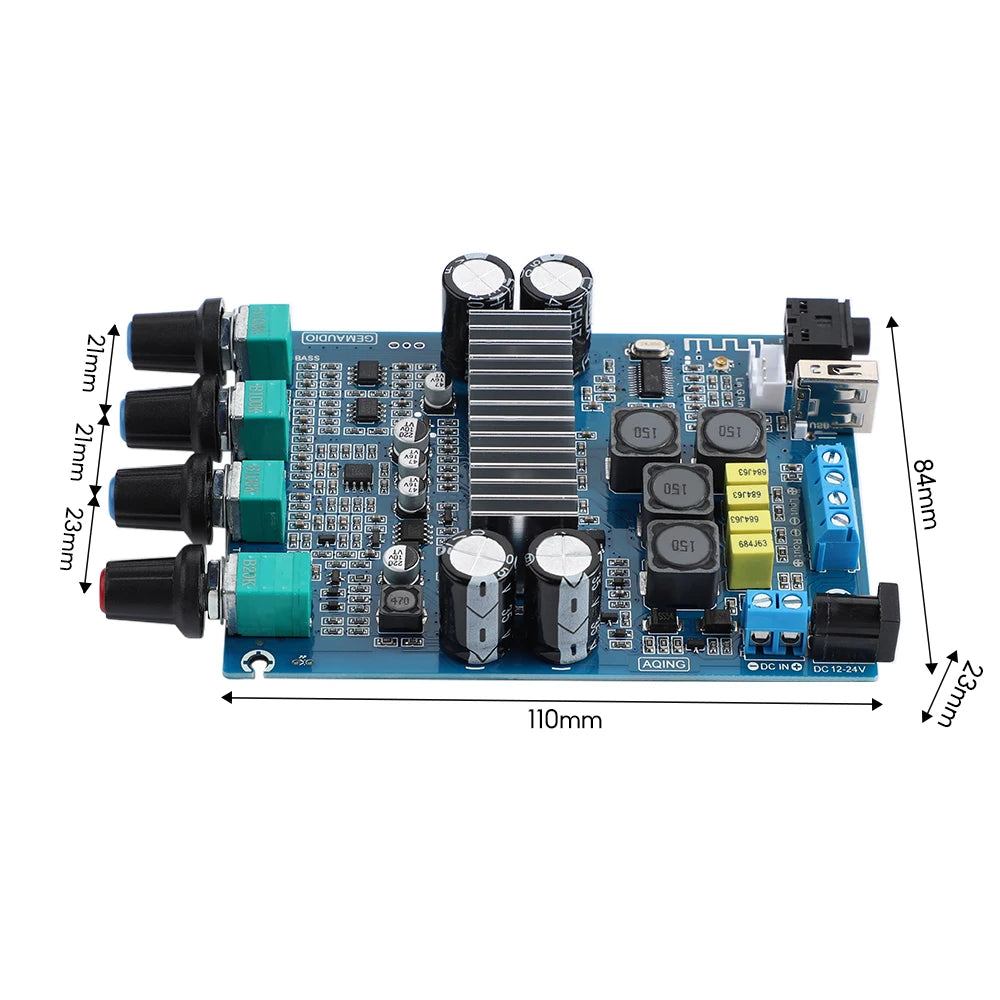 AIYIMA Audio TPA3116 50Wx2 Bluetooth Amplifier Board HiFi Power Amplifiers Digital Sound Amplificador Stereo Home Audio Amp