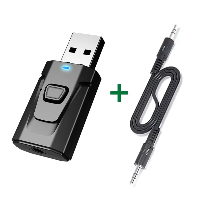 USB Bluetooth 5.4 Audio Transmitter Receiver MIC Wireless Adapter  3.5mm AUX/RCA for TV PC Headphone Home Stereo Car HIFI Music