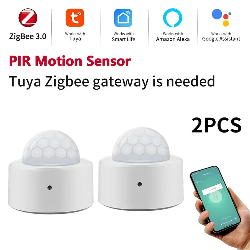 Tuya Zigbee 3.0 PIR Motion Sensor Detector Infrared Smart PIR Sensor Wireless Home Alarm System Works with Alexa Smart Life App