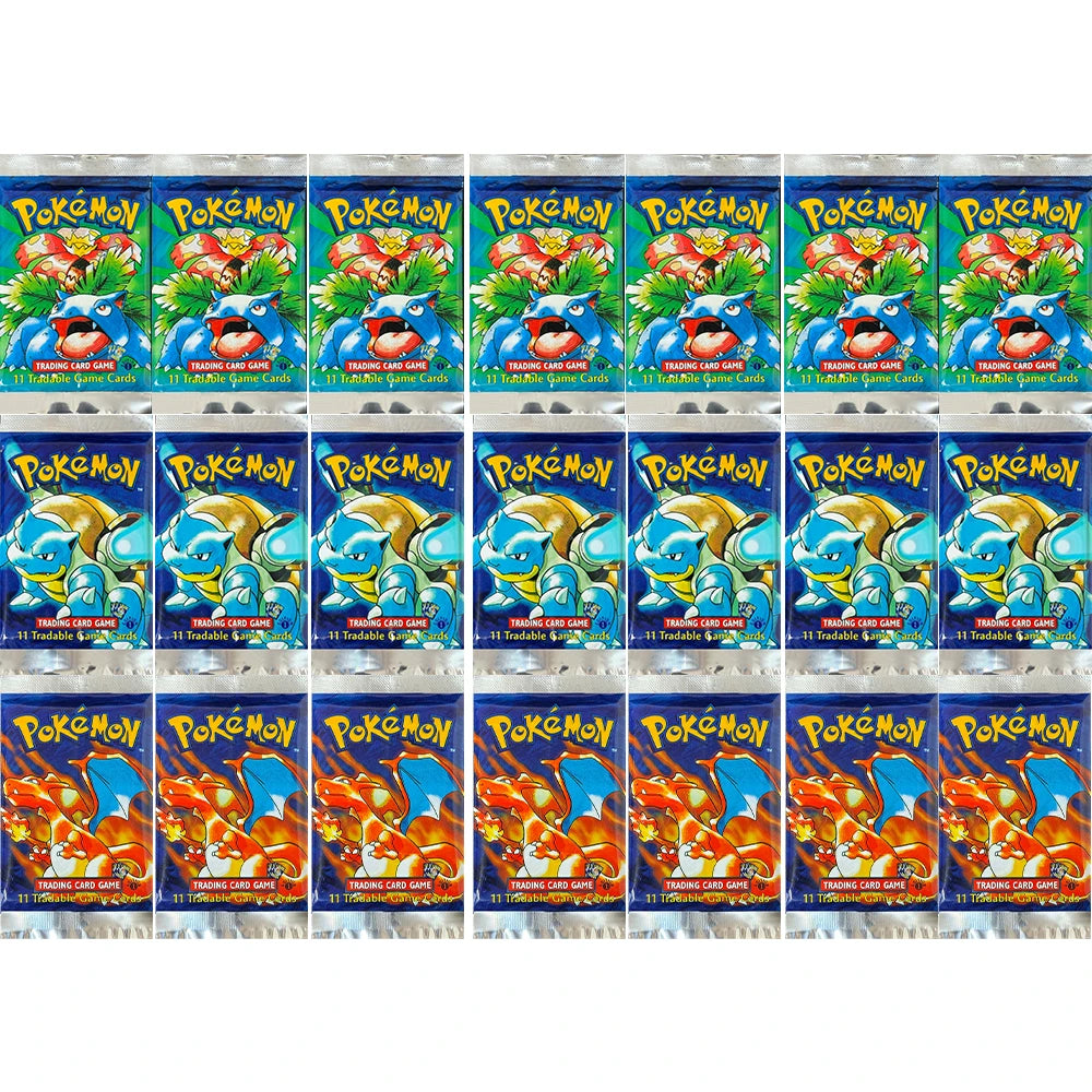 PKM 1ST Edition Battle Booster Packs Classic Base Set Proxy Game Cards Charizrd Blastoise Venusaur Collection PTCG Toys Boy Gift