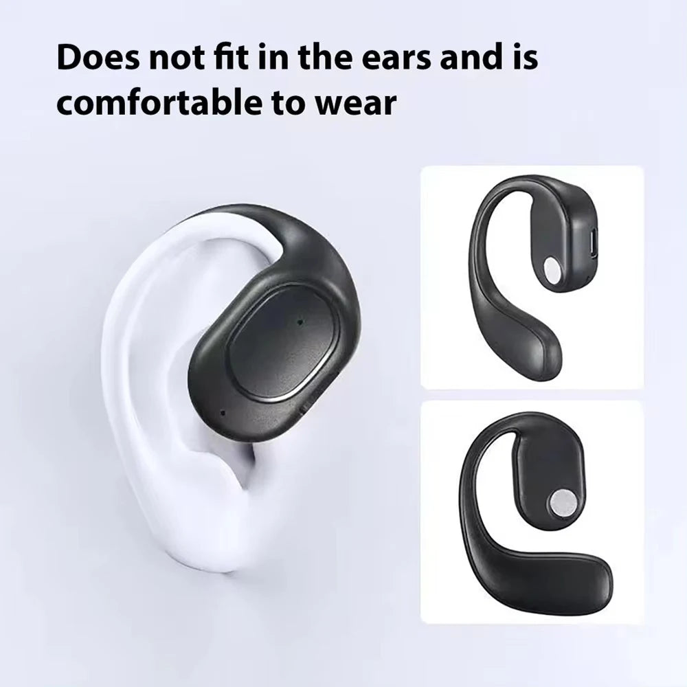 Bluetooth 5.4 Ear Hook Headphone With Mic TWS Wireless Earphone HiFi Stereo Noise Reduction Driving Headset Waterproof Earbud