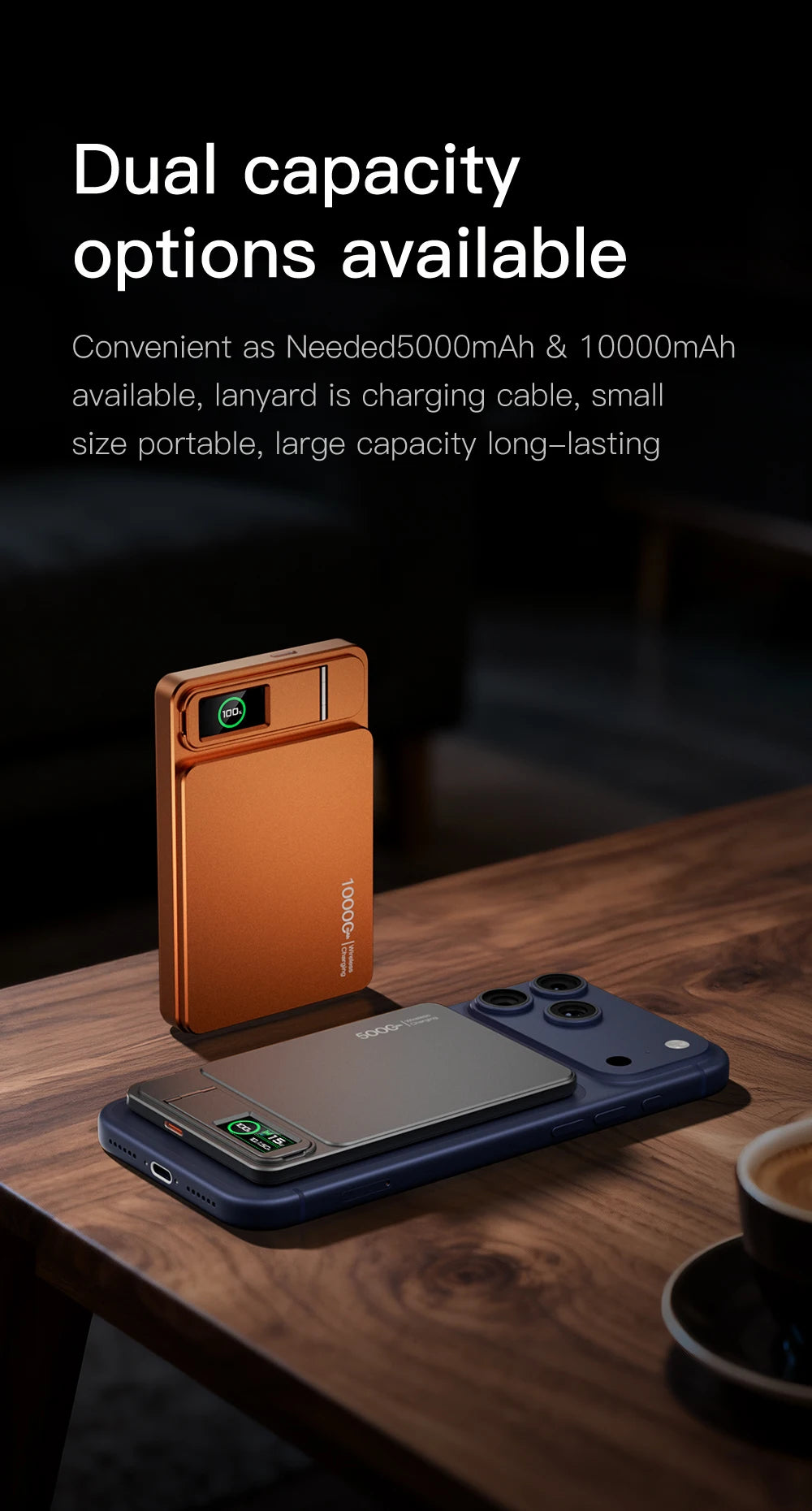 3 In 1 Magnetic Powerbank 15W Wireless Fast Charing With Intelligent TFT Screen External Battery For iPhone 12-17  Watch Airpod