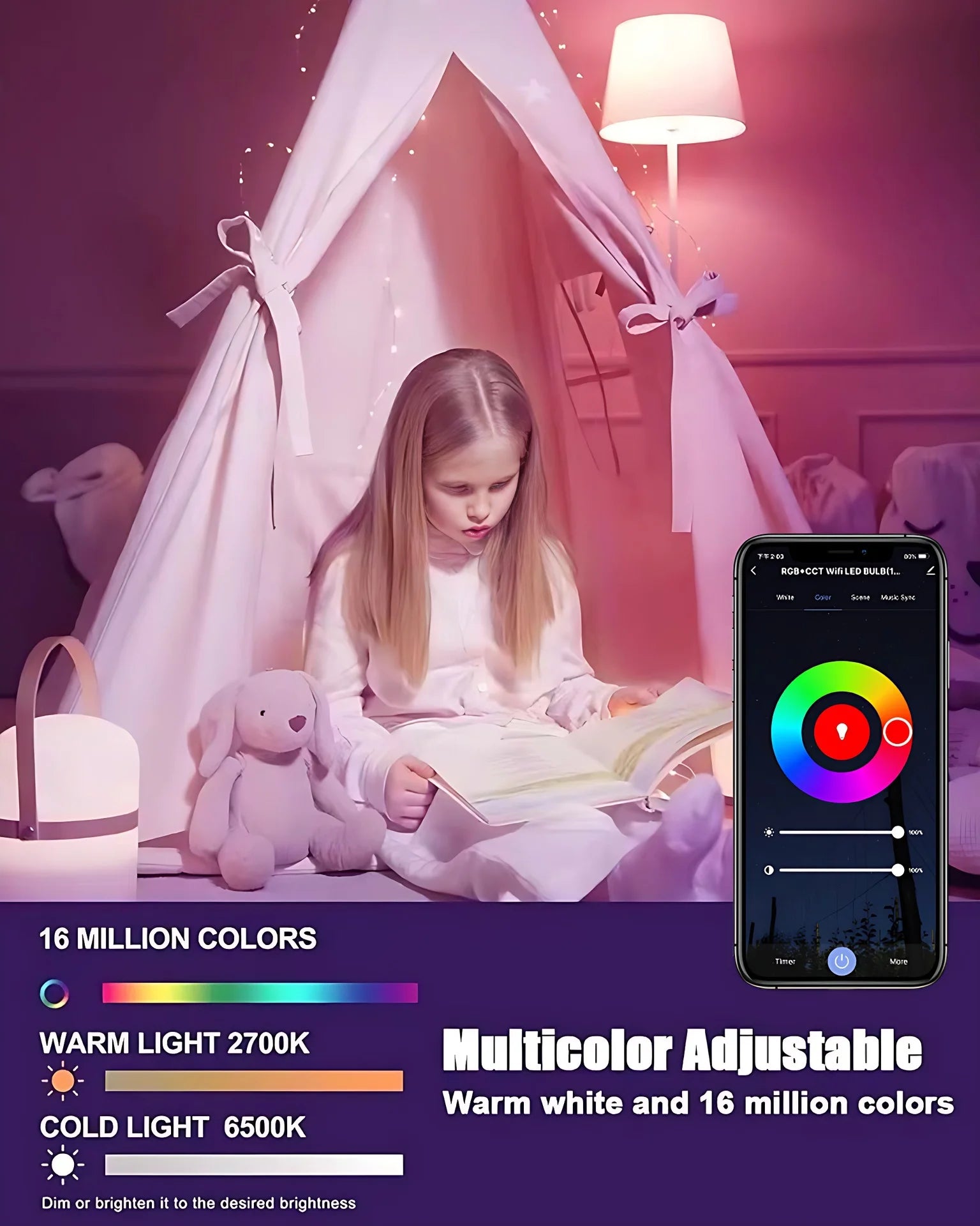 Tuya WiFi GU10 Smart LED Light Bulb Bluetooth GU10 Dimmable Lamps Smart Life App Control Spotlight Bulb Works With Google