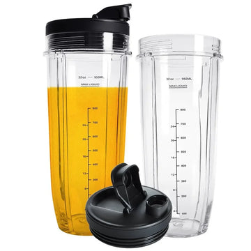 18/24/32OZ Cups for Ninja Blender with Lid for Ninja Auto iQ BL480 BL481 BL482 BL490 BL640 BL450 BL482 BL682 BL642 BL640