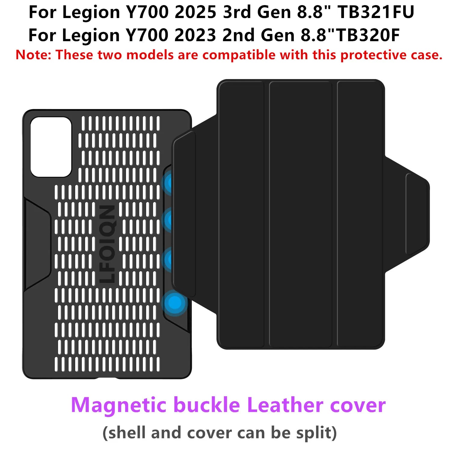 HUWEI Case For Lenovo Legion Y700 2025 2023 8.8" Game Tablet for LEGION Y700 2nd 3rd Gen TB-321FU TB-320F TB-320FC Cover Shell