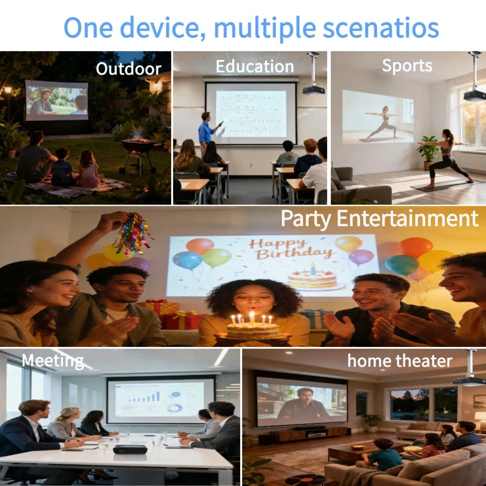4K auto focus movie projector 3800 ANSI 2.4+5G wifi bluetooth 1080P full hd HDR android tv video daytime projector home theater