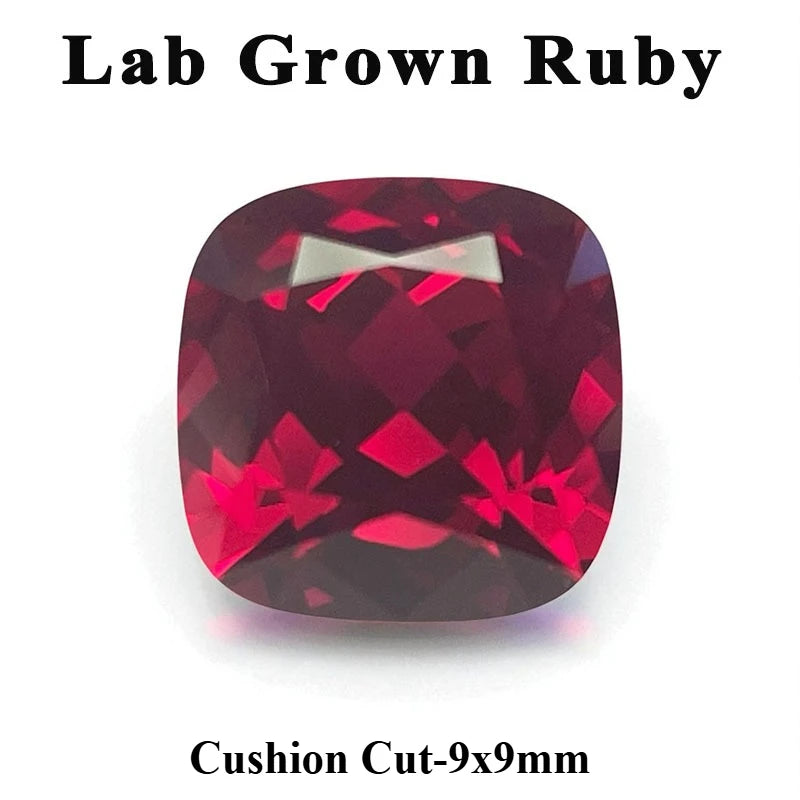 Top Lab Grown Ruby Oval Cut Pigeon Blood Red VVS1 Gemstone For Charms DIY Jewelry Making Selectable Certificate