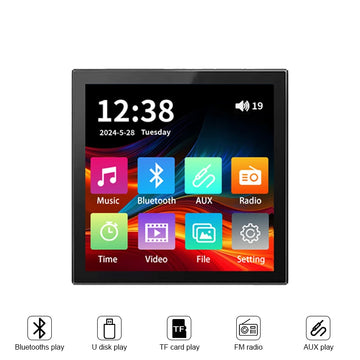 Audio power Amplifiers bluetooths touch screen Background music controller AUX FM Radio home theater systems sound control panel