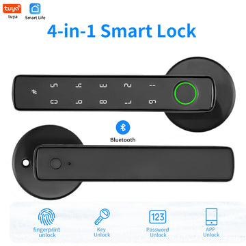 Tuya Intelligent Door Lock Smart Home Devices Fingerprint  / Password / Key / Smart Life APP Unlock Apartments Hotels Smart Lock