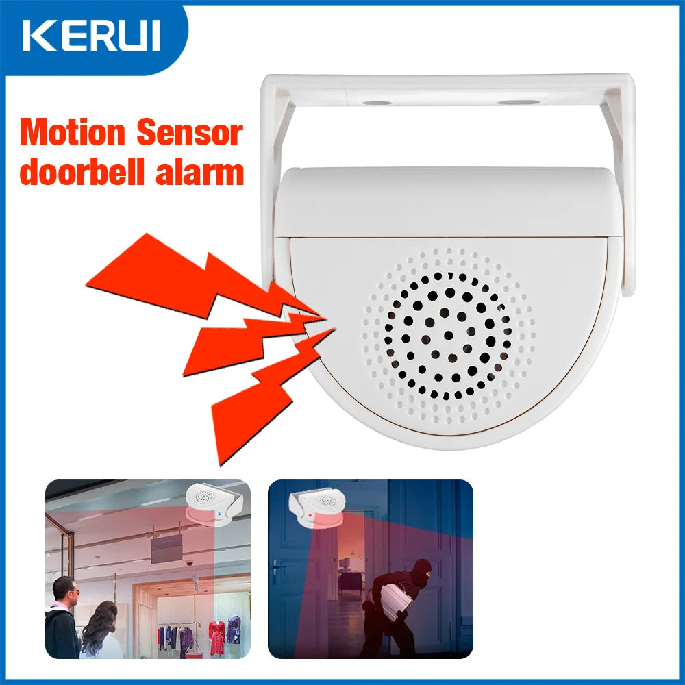 FUERS Wireless Guest Welcome Chime Alarm Door Bell PIR Motion Sensor For Shop Entry Company Security Protection Smart Doorbell
