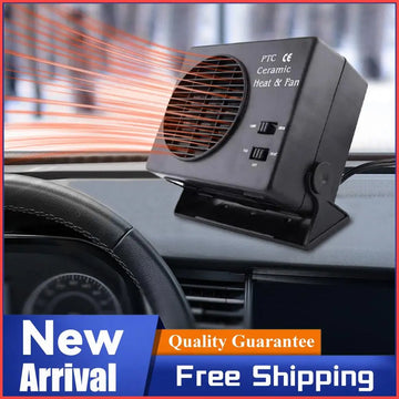 150/300W Car Heater 12V Window Defroster Demister Fast Heating Anti-Fog Heater 2 in 1 Cooling Heating for Driving Camping Travel