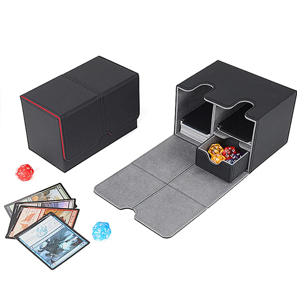 Card storage box card box big brand box solid color storage box top side installation toys games collection card for  Trading