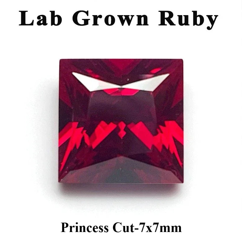Top Lab Grown Ruby Oval Cut Pigeon Blood Red VVS1 Gemstone For Charms DIY Jewelry Making Selectable Certificate