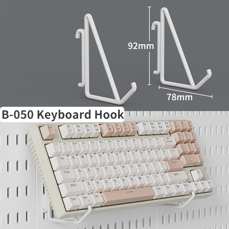Office Desktop Storage Pegboard: Height-Adjustable Vertical Storage Rack (For Stationery Storage And Decorative Figurine Display