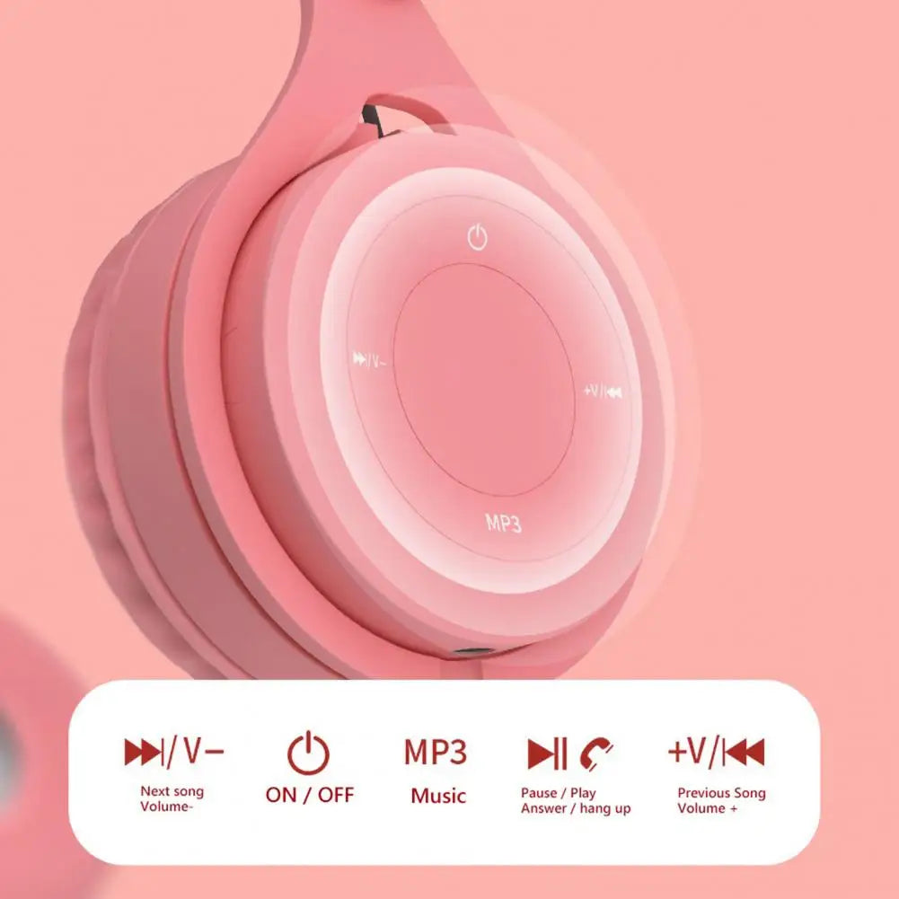 Headphones Kids Wireless Bluetooth Earphones Stereo Foldable Helmets Gaming Headsets Over-ear Headphones for Android ios