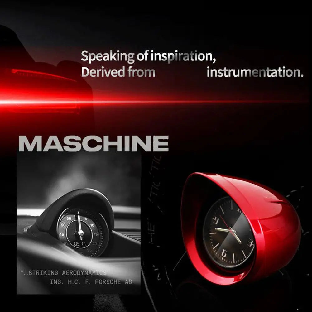 Car Clock Luminous Mini Automobiles Internal Stick-On Digital Watch Mechanics Quartz Clocks Auto Ornament