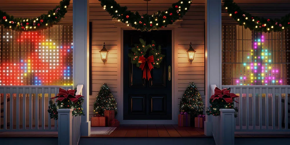 Smart LED Curtain Light APP Control RGB Dimmable DIY Pattern Music Valentine's Day Lighting for Home Holiday Party Decor