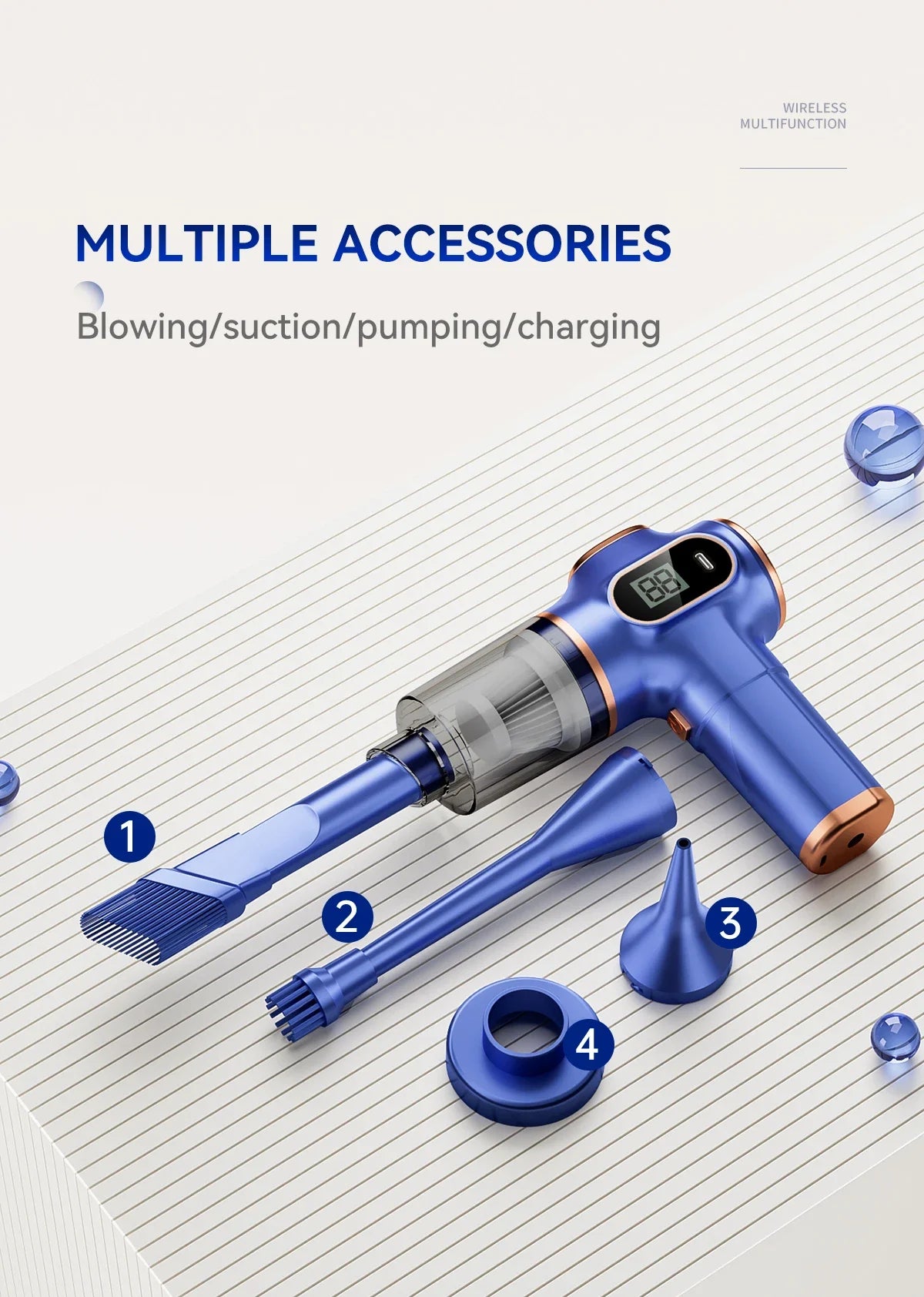 Wireless Vacuum Cleaner Dual Use for Home and Car High Power Home Appliance With display Screen Carpet Sofa Car Cleaner