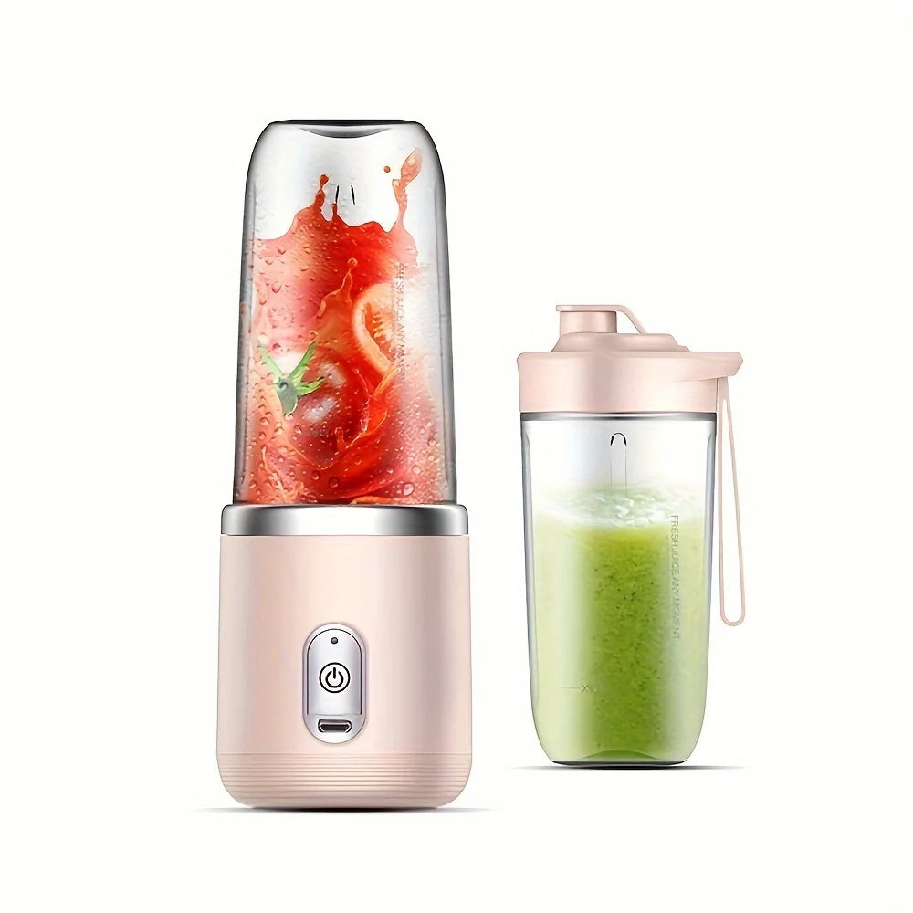 6 Blades USB Portable Juicer Maker, Juicer Fruit Juice CupAutomatic Small Electric Juicer Smoothie Blender lce CrushCup