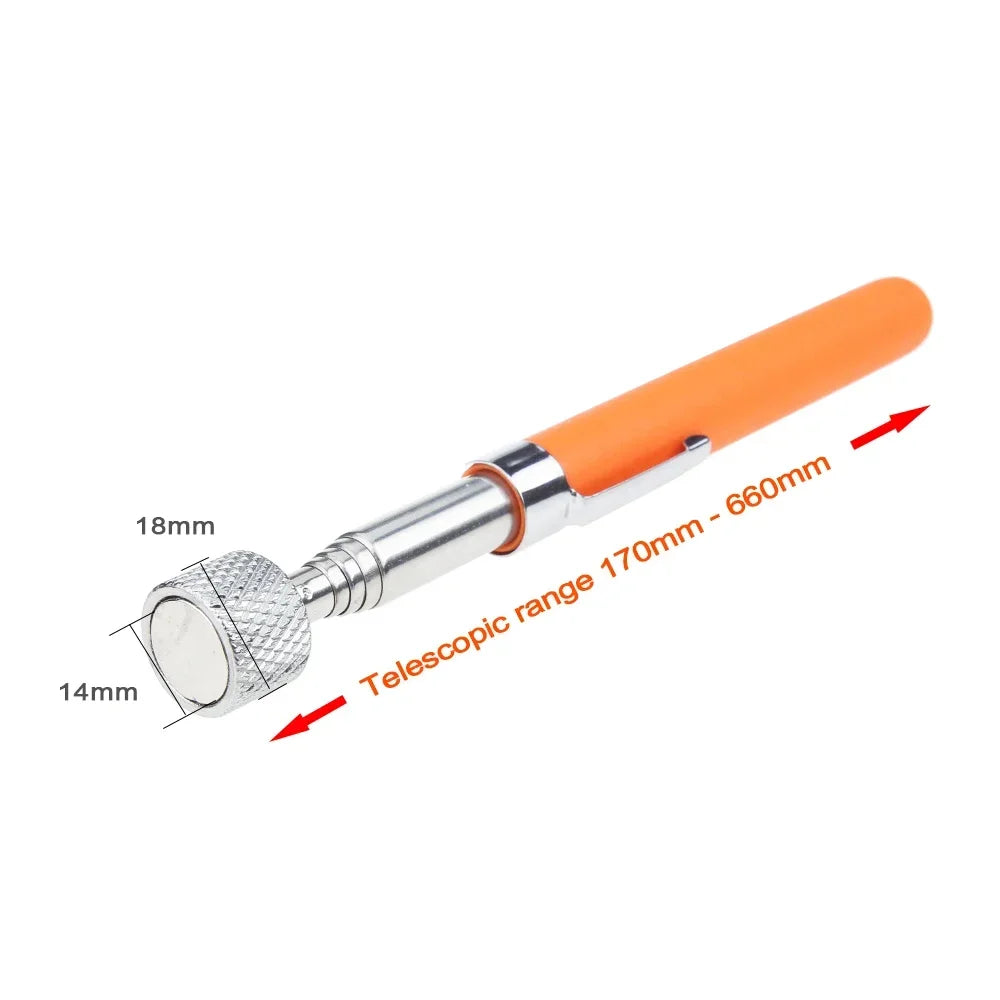 Inspection Mirror LED Light Telescoping Mirrors 360 Rotation Mechanic Tools Magnetic Mirror Telescopic Handle Repairing Tools