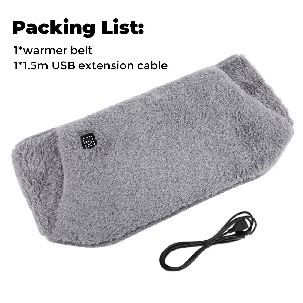 Electric Heating Belt Hand Warmer Winter Heater Waist Warmers Hot Compress Abdominal Lumbar Uterus Warming Pad USB Charging