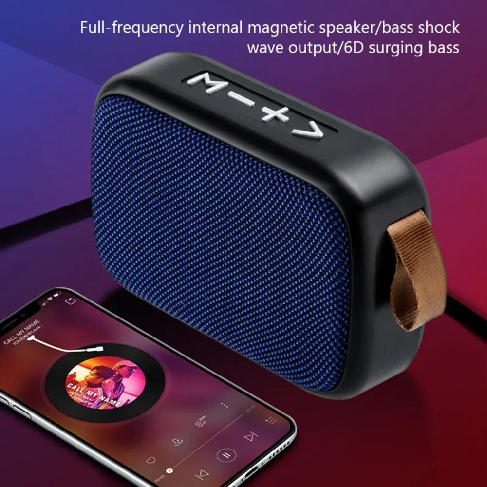 Wireless Mini Bluetooth Speaker with Fabric Design, TF Card Support, 3D Stereo Sound, Designed for Outdoor Use