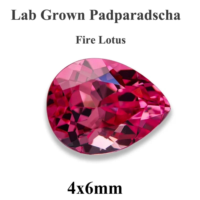 Lab Grown Sapphire Pear Cut Multiple Colors Available VVS1 Gemstone DIY Jewelry Making Materials with Selectable Certificate