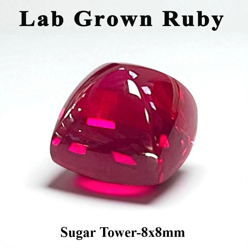 Top Lab Grown Ruby Oval Cut Pigeon Blood Red VVS1 Gemstone For Charms DIY Jewelry Making Selectable Certificate