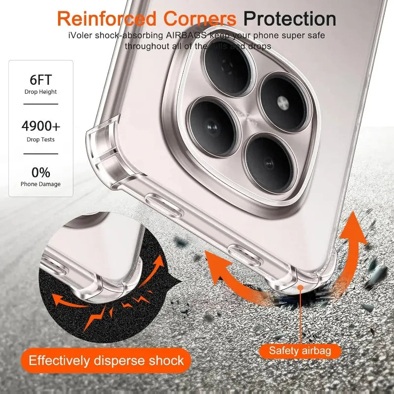 Case For Redmi Note 15 Pro 5G Pro+ Plus Note 15 Pro 4G Protective Cover Four Corners Shockproof Bumper Coque Fundas