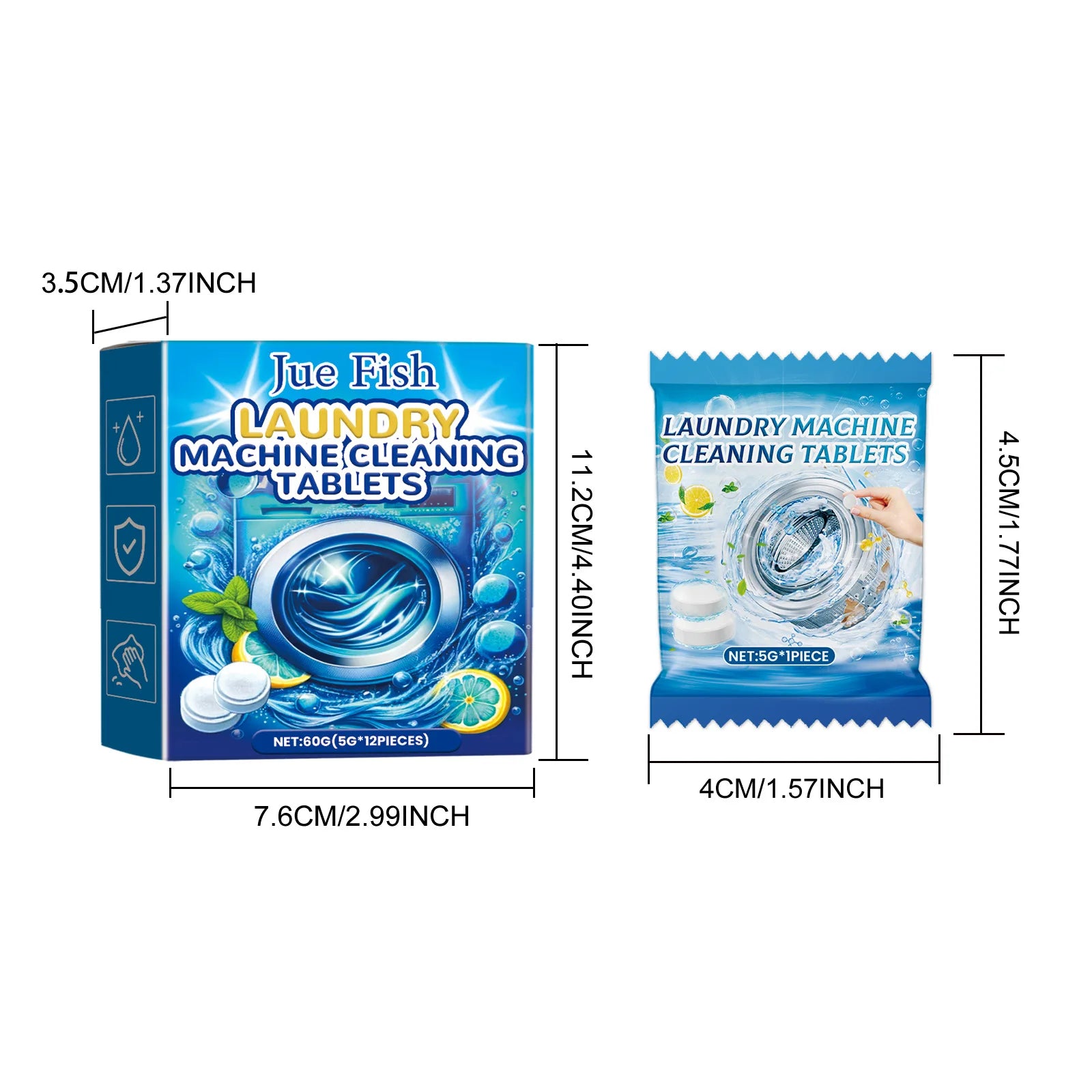 Washing Machine Cleaner Tablet Washer Deep Cleaning Tank Effervescent Descaling Machine Odor Removal Laundry Machine Clean Agent