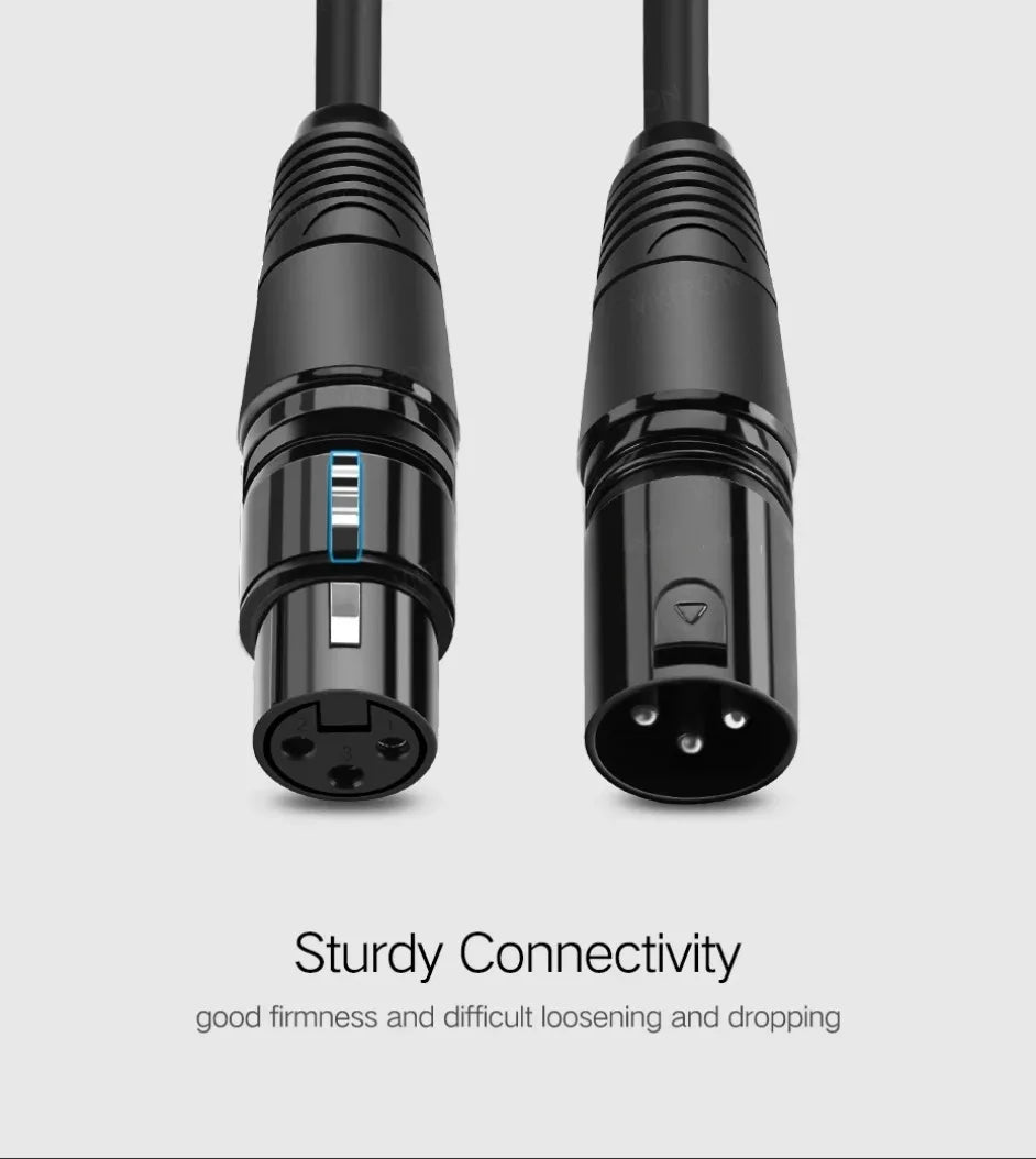 XLR Cable Audio Line 3Pin XLR Male to Female Microphone Extension Cable for Mixer Amplifiers Sound Cannon Balanced XLR Cable