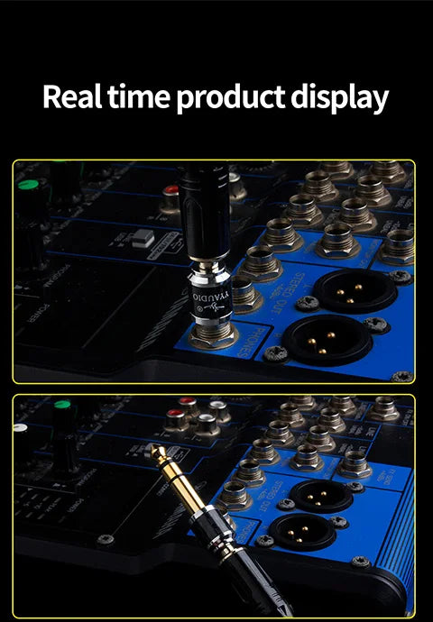 YYAUDIO 6.5mm Male to 3.5mm Female Stereo Audio Adapter for Headphones, Amplifiers and Guitars