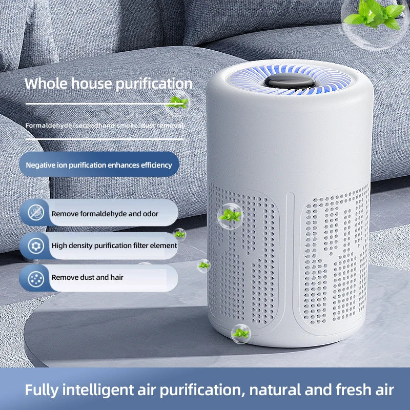 Mini Desktop Air Purifier HEPA Filter Air Purifier Eliminates Formaldehyde Odors Smoke And Dust Particles Deodorizing New Home
