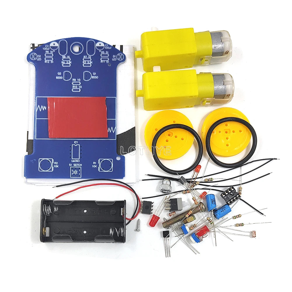 D2-1 Intelligent Tracking Car DIY Kit Smart Line Cruise Toy Car DIY Electronic Welding Parts