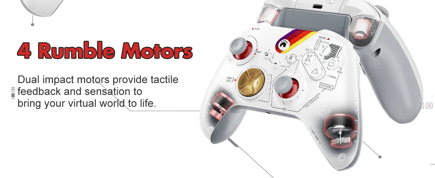 Gaming Gamepad For Xbox One Series X/S Pc With 6-Axis Gyro Sensor Dual Vibration Hall Effect Wireless Game Xbox Controller