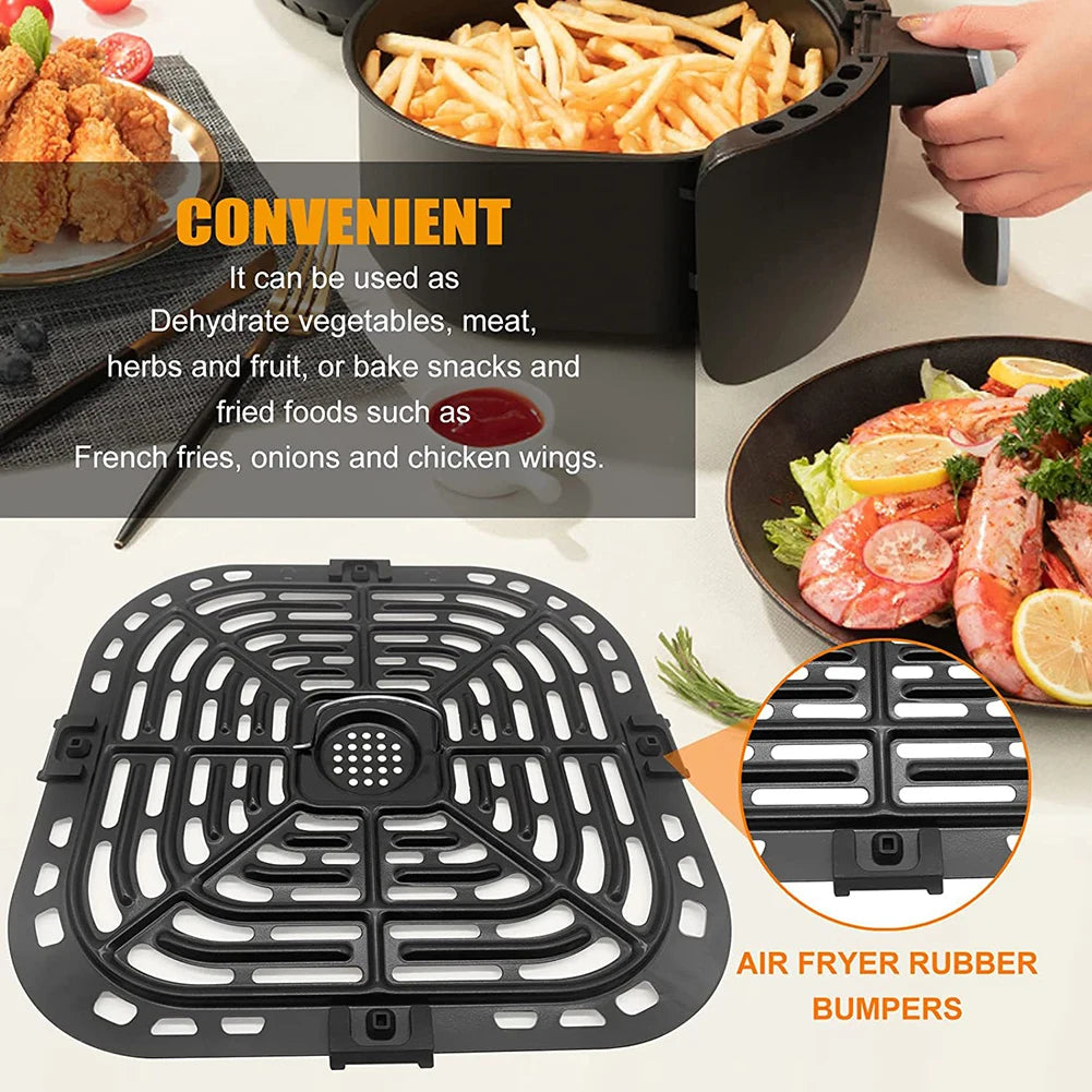 Air Fryer Rubbers Bumpers Fit Power Air Fryer Crisper Plate Air Fryer Replac Protective Covers For Air Fryer Grill Pan
