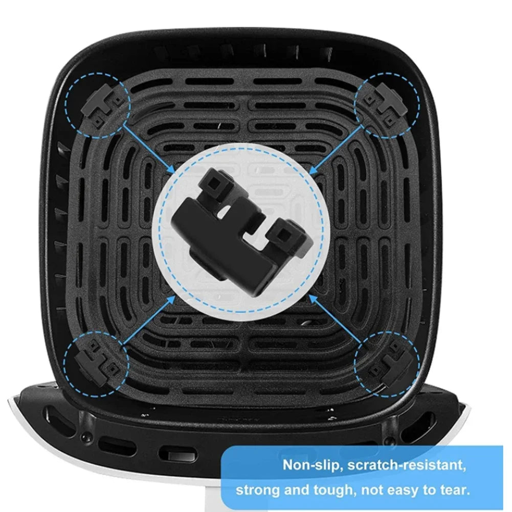 4Pcs Air Fryer Rubber Bumpers Air Fryer Replacement Parts Protective Covers Fit For Instant Vortex Air Fryer Grill Pan