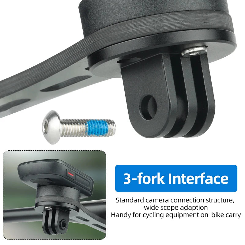 CNC-machined Alloy Connector for Wahoo Computer Stand Vertical Horizontal Mount Adaption Optional Countersunk or Flat Head Bolts
