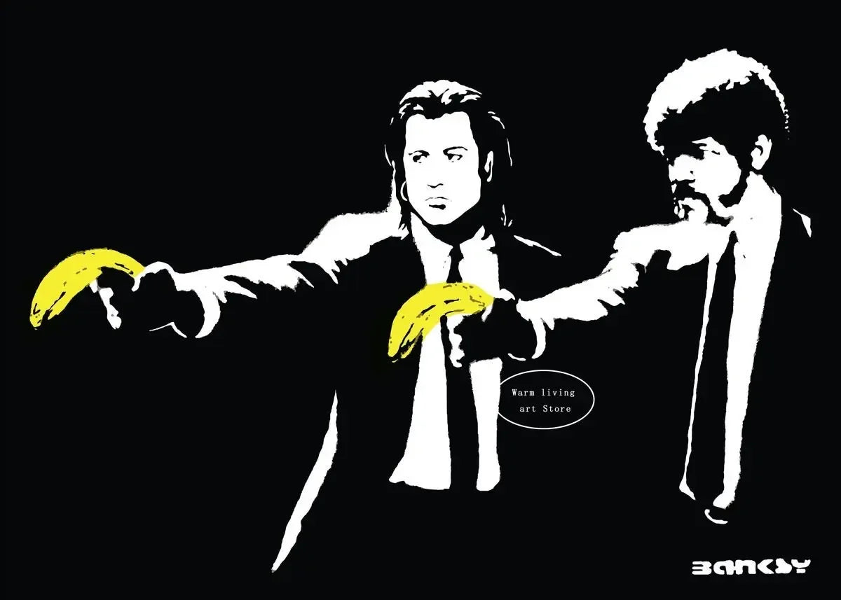 Classic Retro Wall Art Banksy Street Graffiti HD Canvas Print Poster Home Living Room Bedroom Decorative Painting